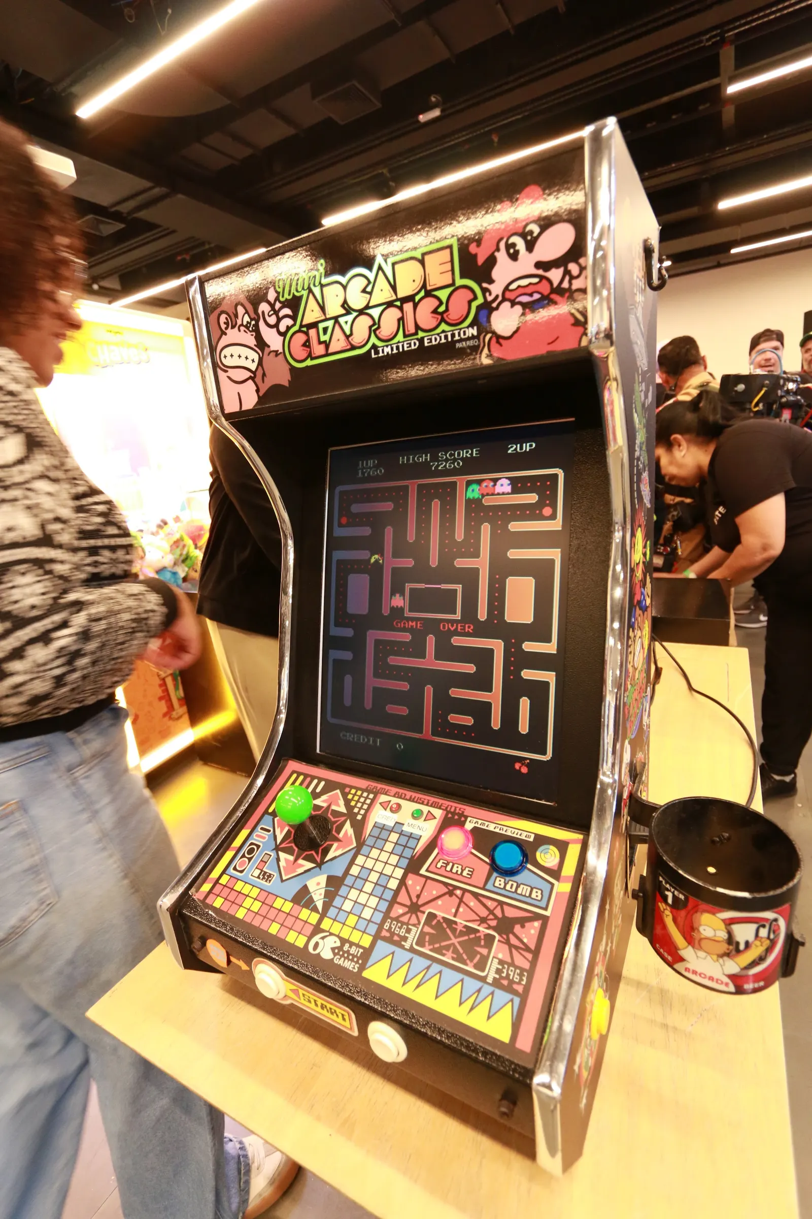 Pac-Man em um arcade do High Score C3