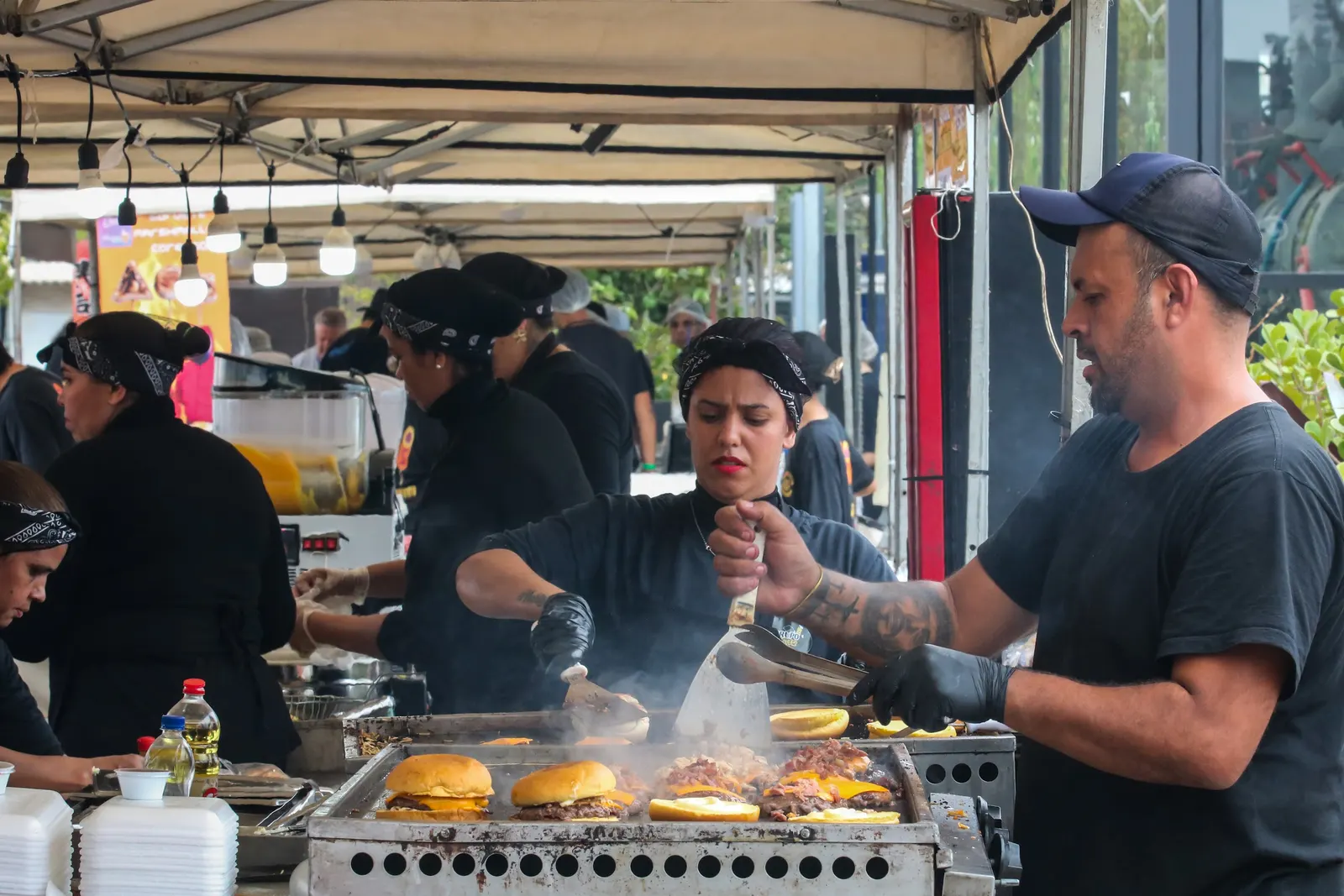 Praça de alimentação do evento